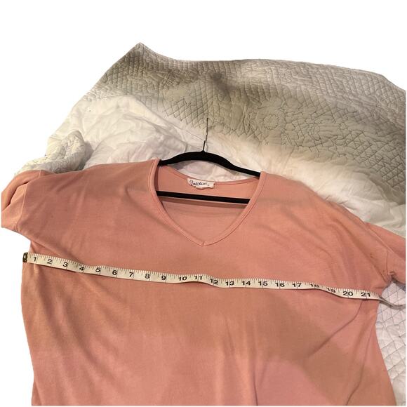 Ladies Cloud Chaser Pink Knit Top Lace Hemline Size XL - Picture 5 of 7